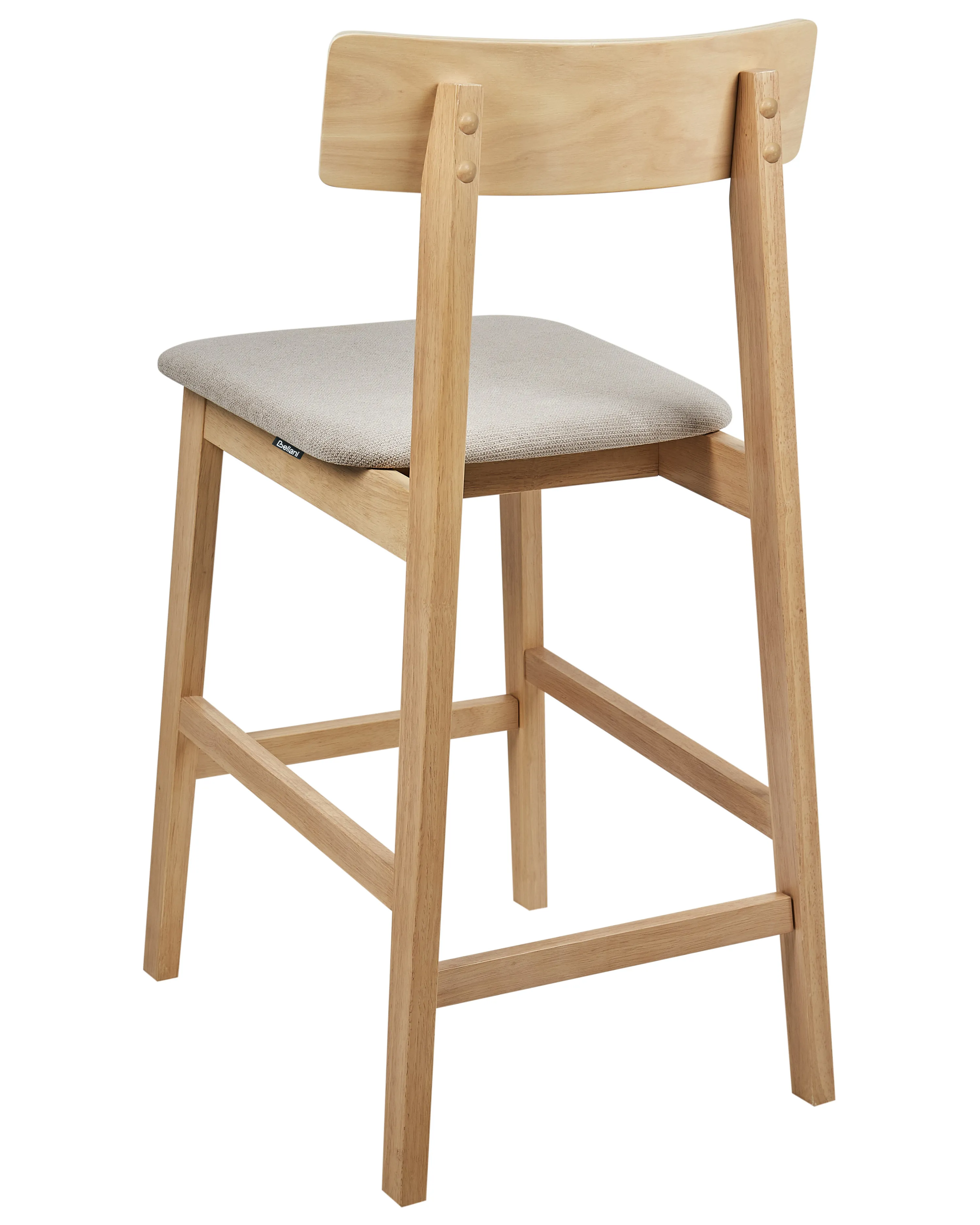 Set van 2 barstoelen ISANTI Hout Lichtbruin/taupe