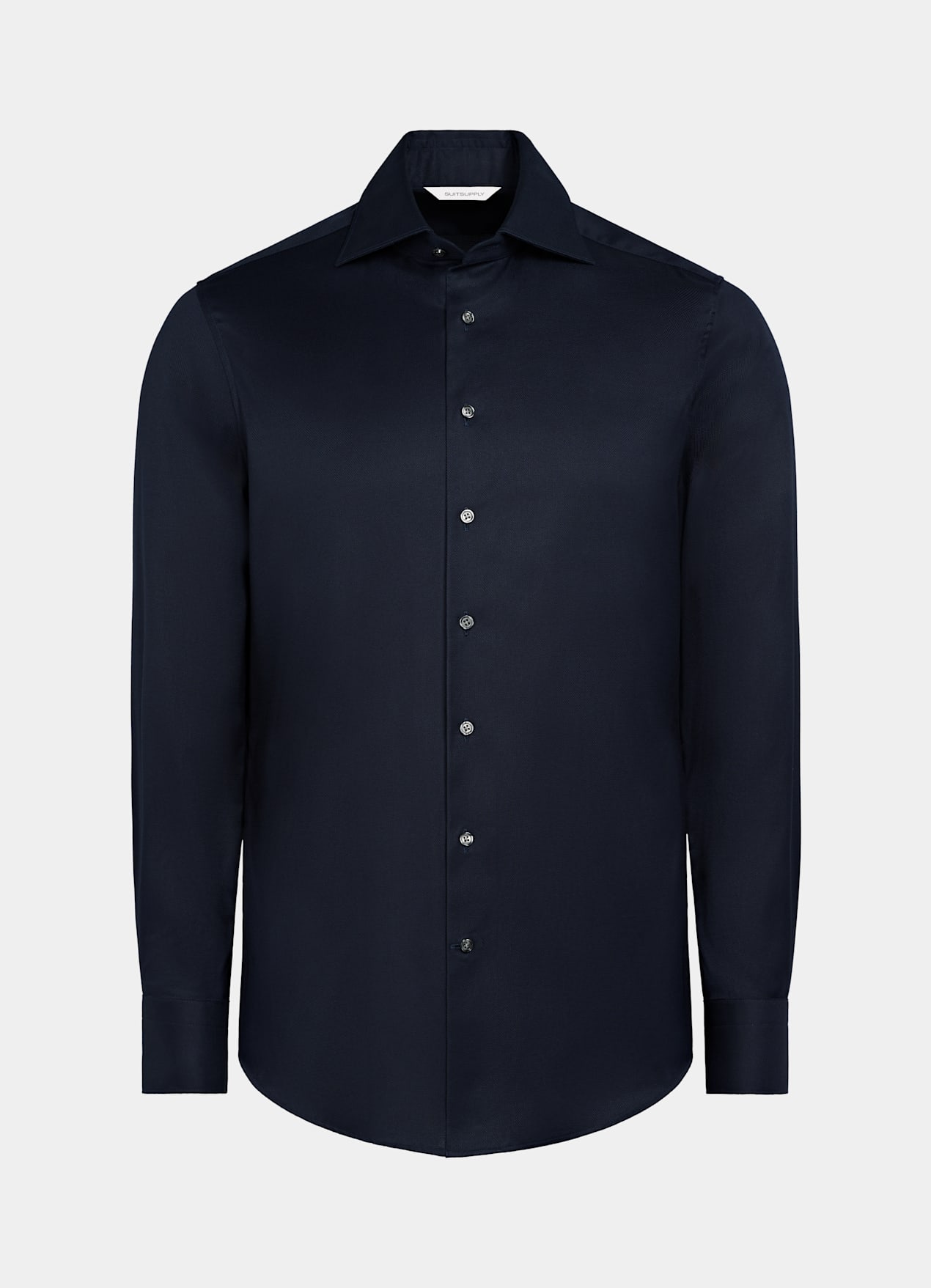 Chemise coupe ajustée en oxford royal bleu marine