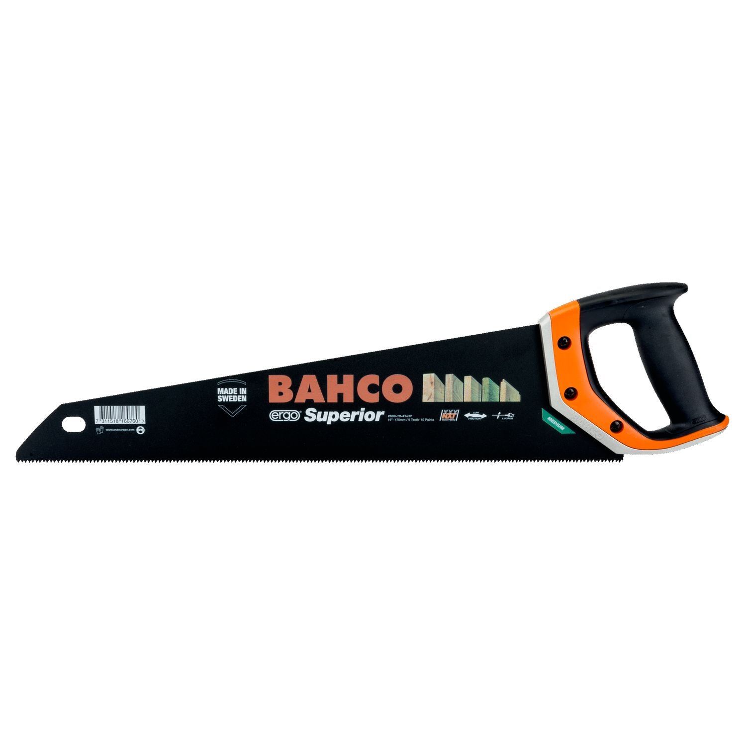Bahco Handzaag ERGO™ Superior™ 550mm 9/10T - 2600-22-XT-HP