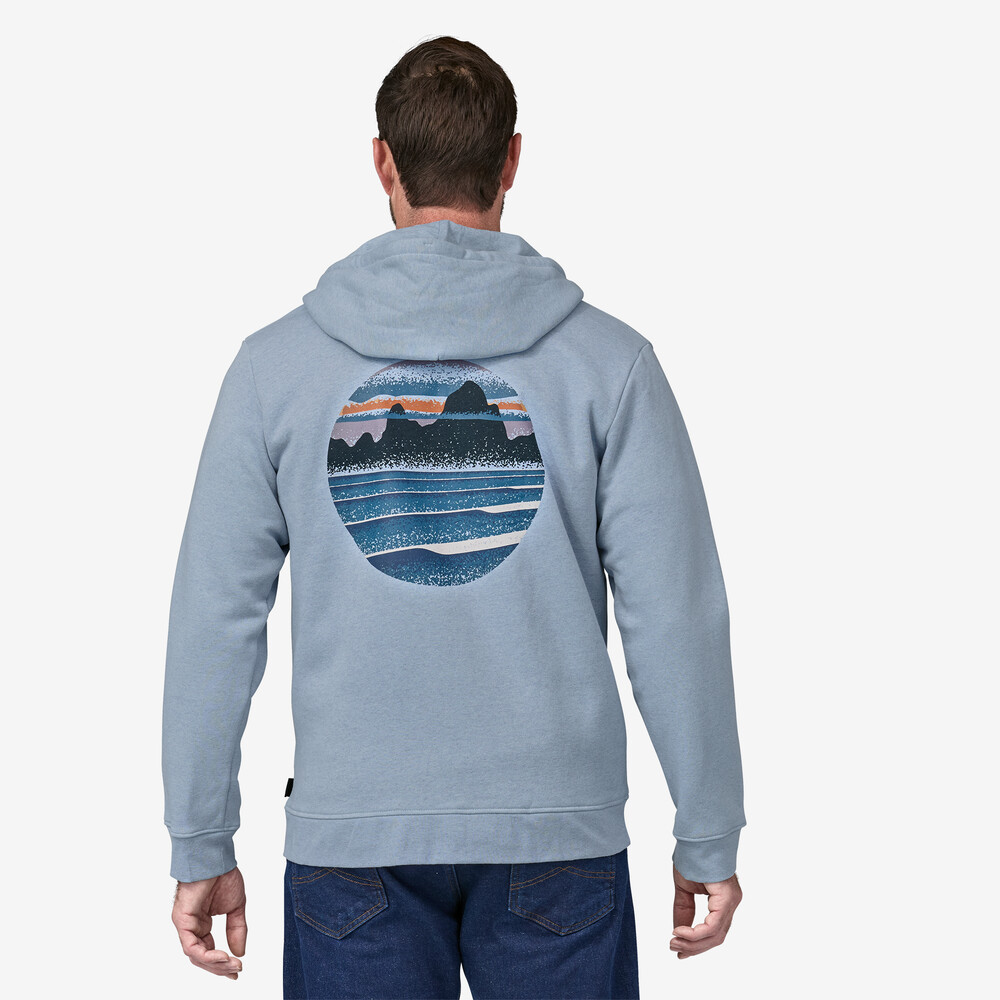 Skyline Stencil Uprisal Kapuzenpulli mit durchgehendem Reißverschluss