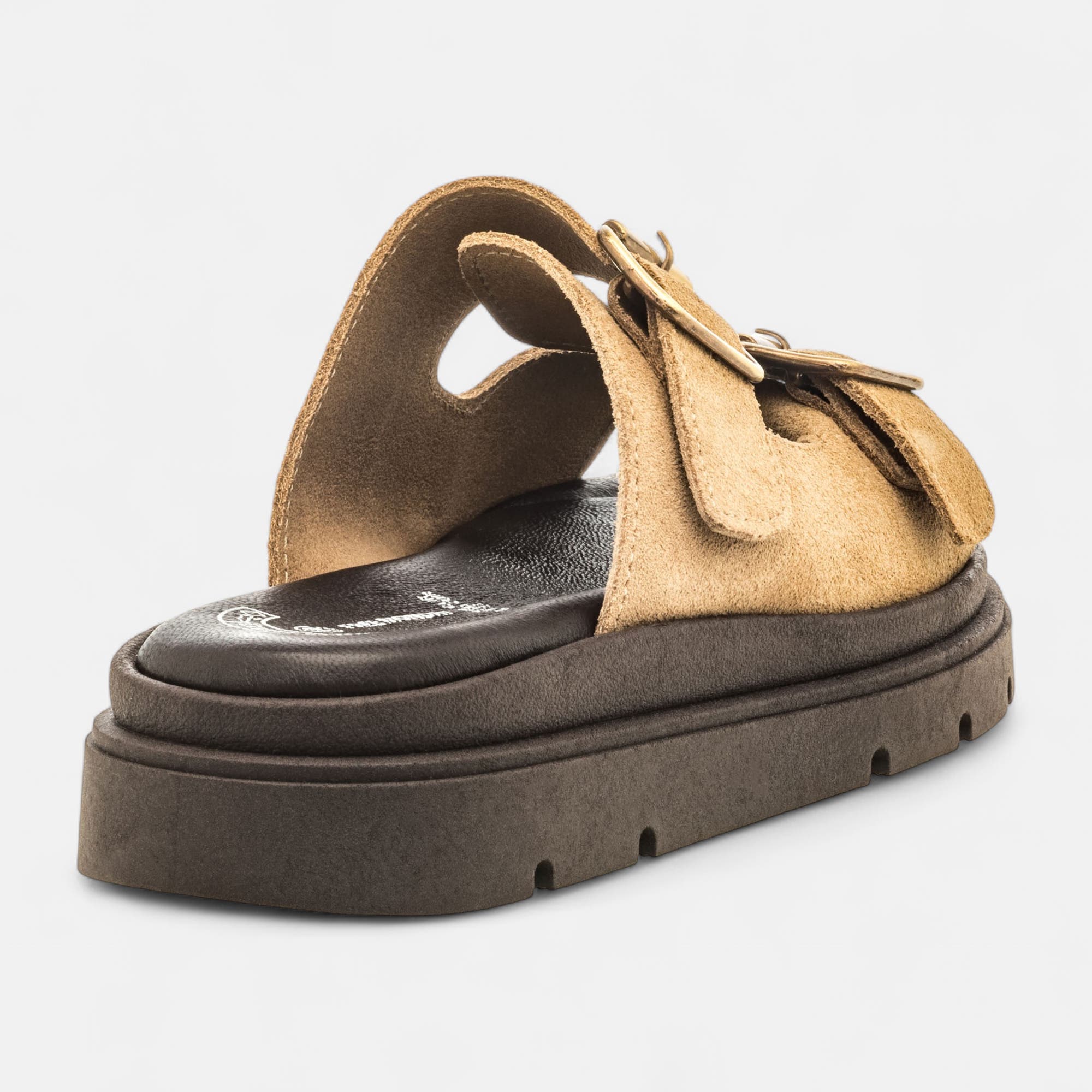 Mules Femme en cuir beige