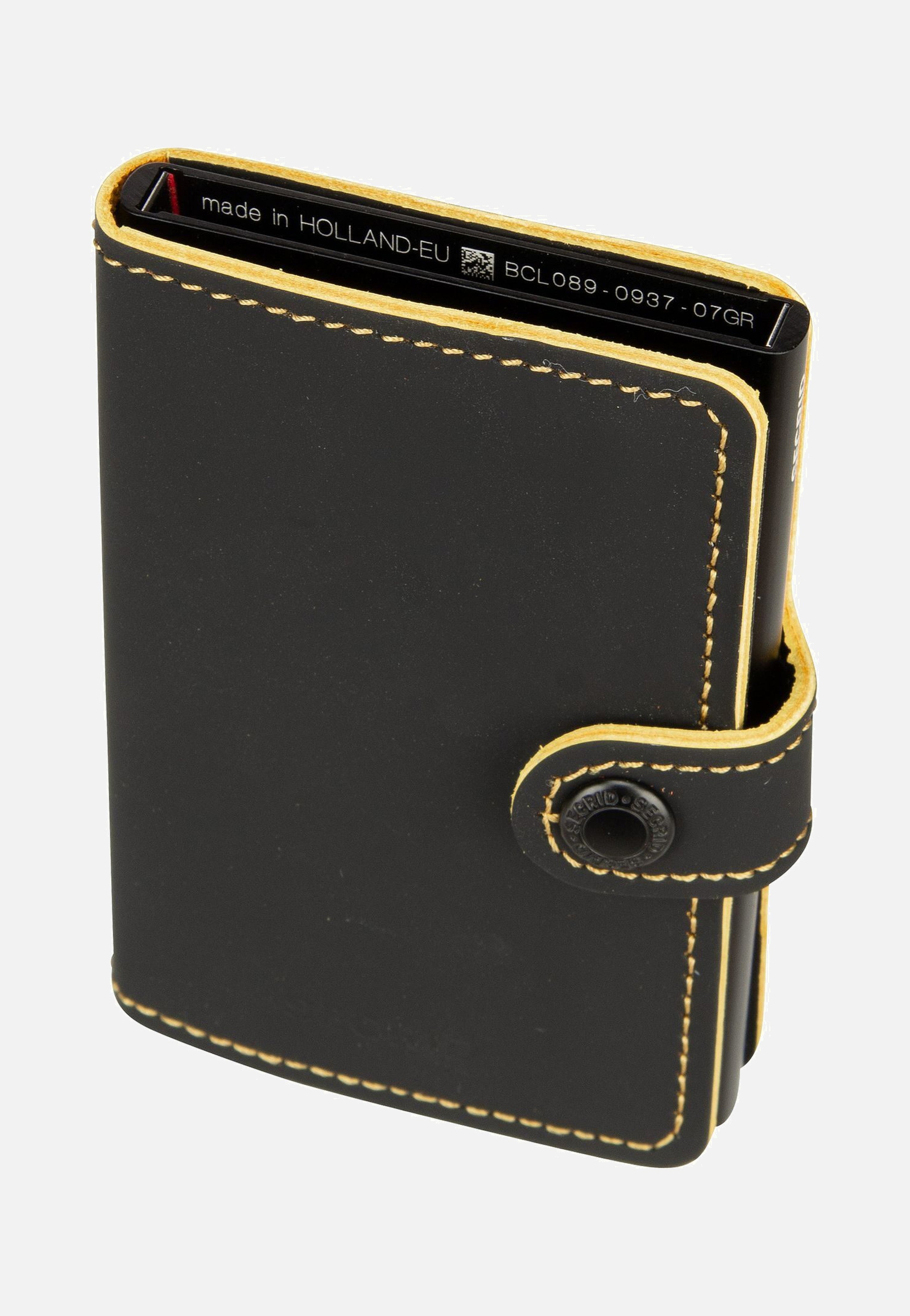 Miniwallet Matte Black-Ochre - Portemonnaie