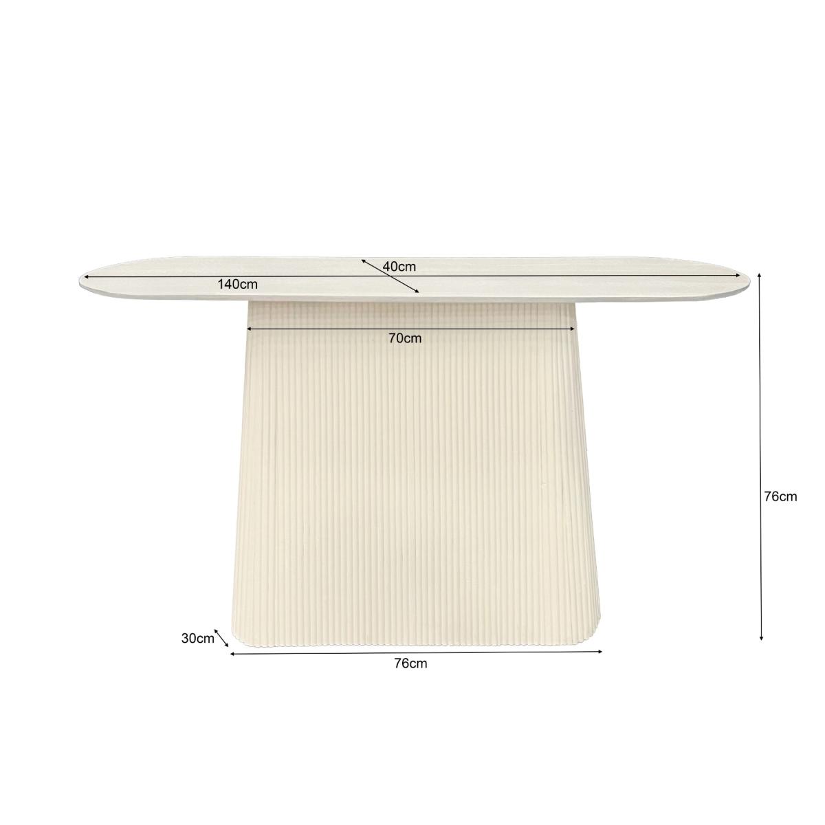 Livingfurn - Patou sidetable 140 cm - crÃ¨me