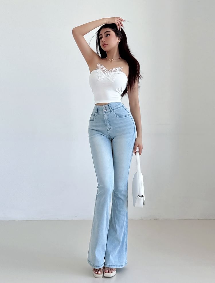 LIVIE - High Rise Flared Jeans (Diverse designs)