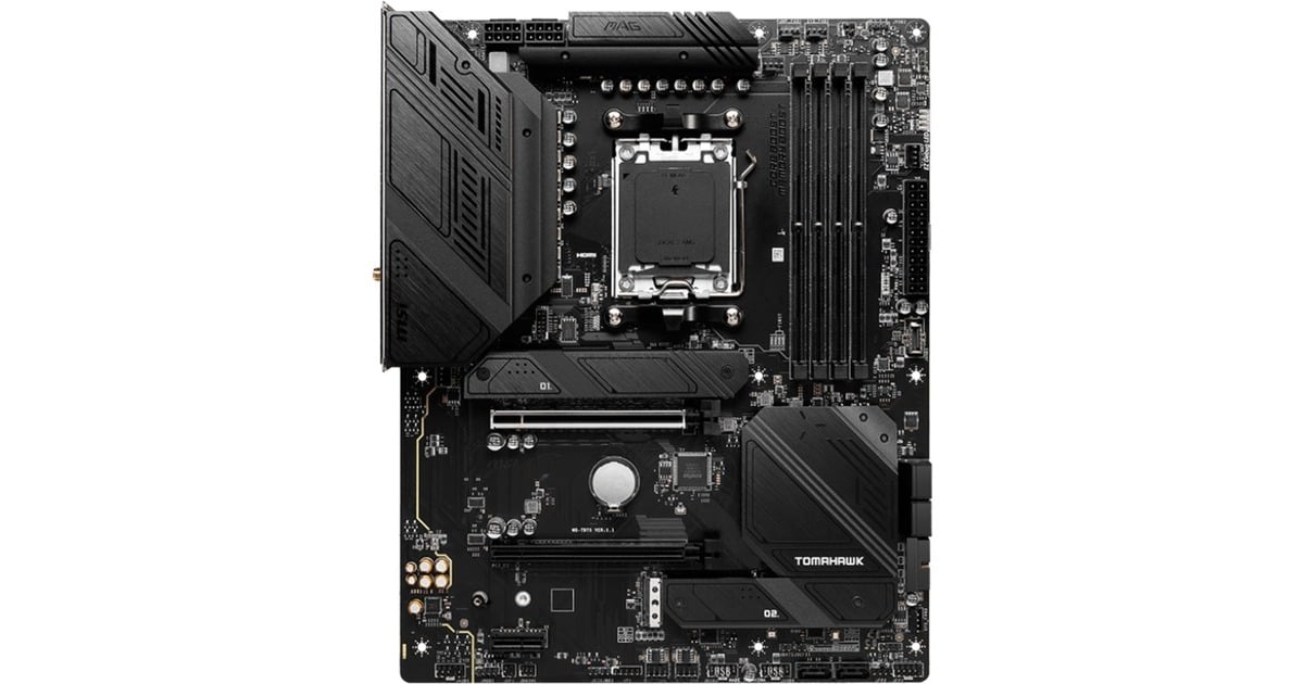 MSIMAG B650 TOMAHAWK WIFI socket AM5 moederbord  (Zwart, RAID, 2.5 Gb-LAN, WLAN, BT, Sound, ATX)