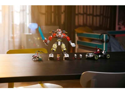 LEGO Coopers tijgermecha en Zero's hot rod auto (71497)