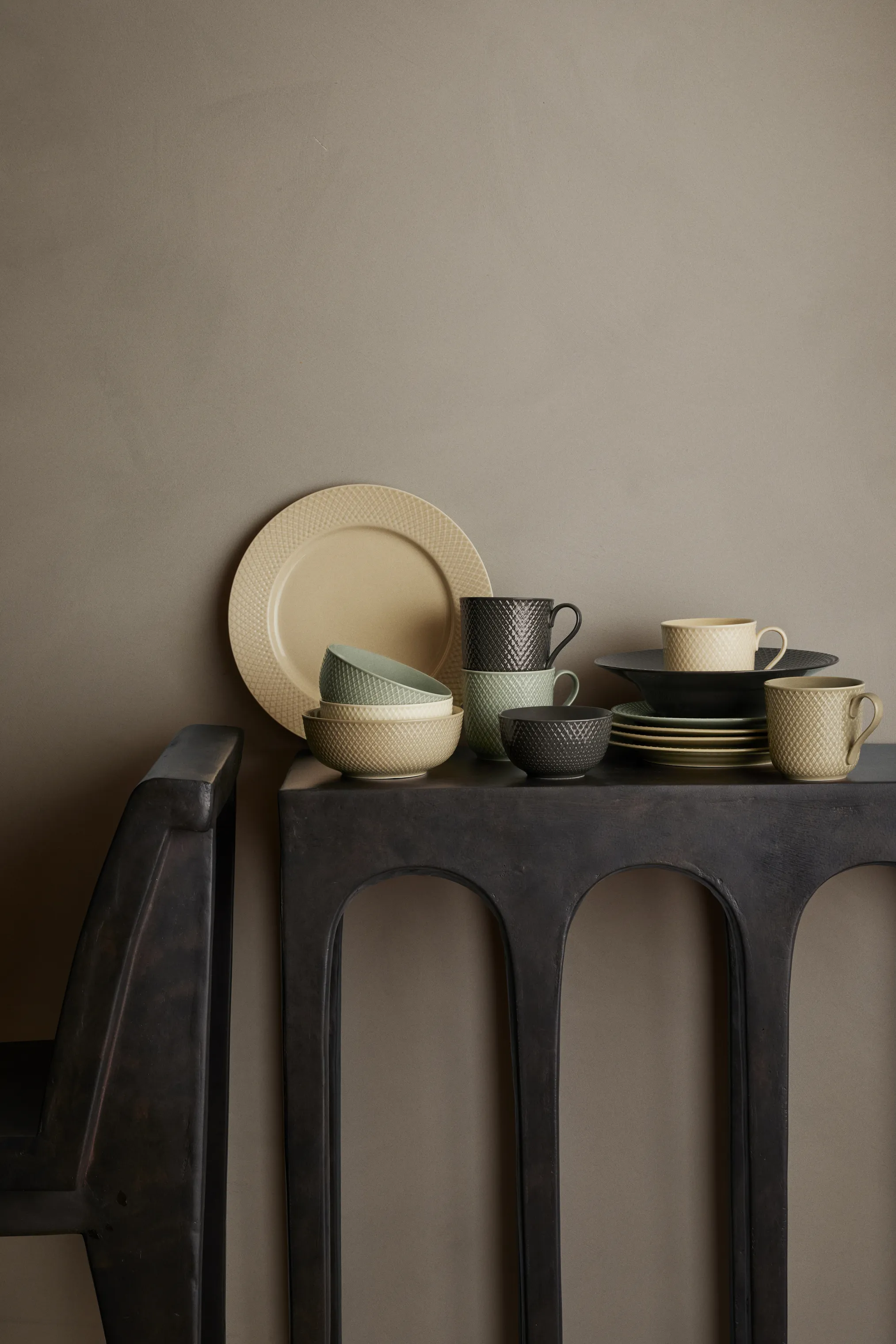 Lyngby Porcelæn Rhombe Earth Krus - 2 stk.