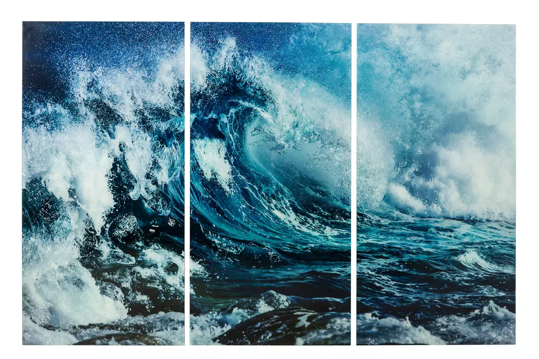 Glasbild 240 x 160 cm Wave