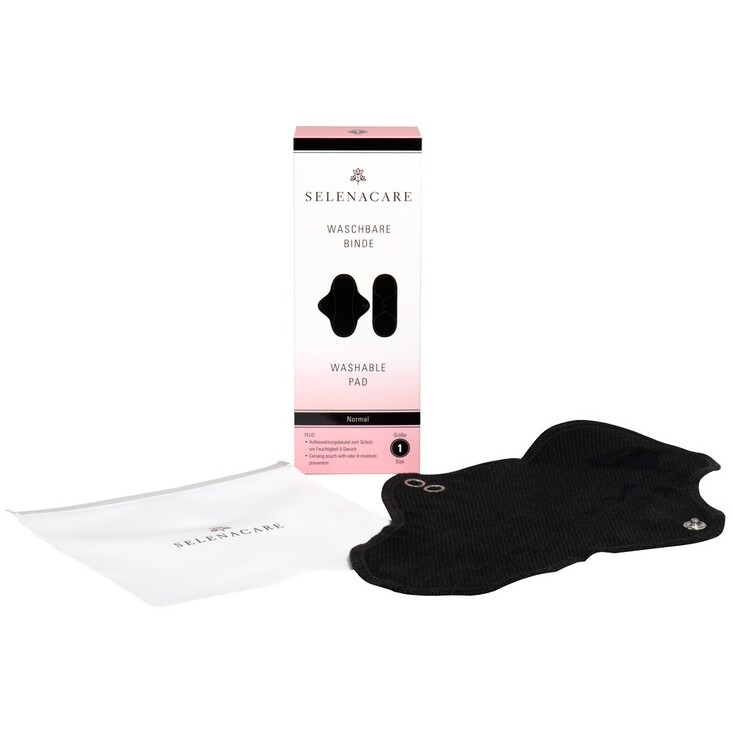 Serviette hygiénique lavable - Noir - T1