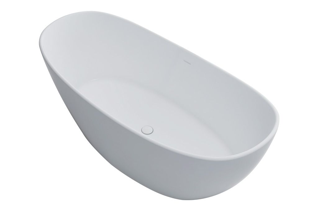 Best Design Orto solid surface vrijstaand bad 180x85x64cm mat wit