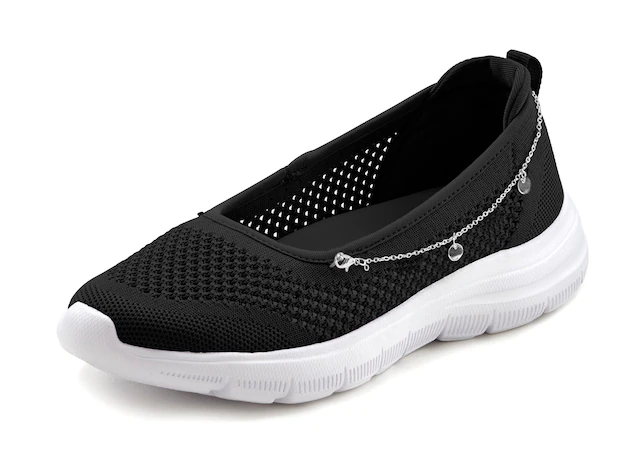 LASCANA Sneaker »Slip-On-Sneaker, Freizeitschuh, Slipper,«  Ballerina, Halbschuhe zum Reinschlüpfen VEGAN