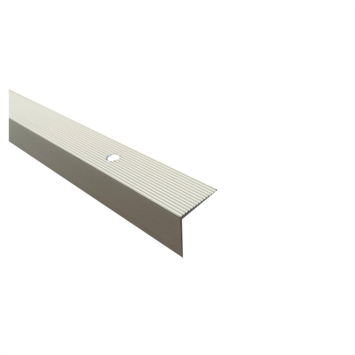 Trapkant aluminium mat zilver 21x21x1000x1,8mm