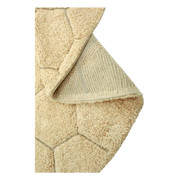 Lorena Canals Tapis rond Honeycomb | Golden sand
