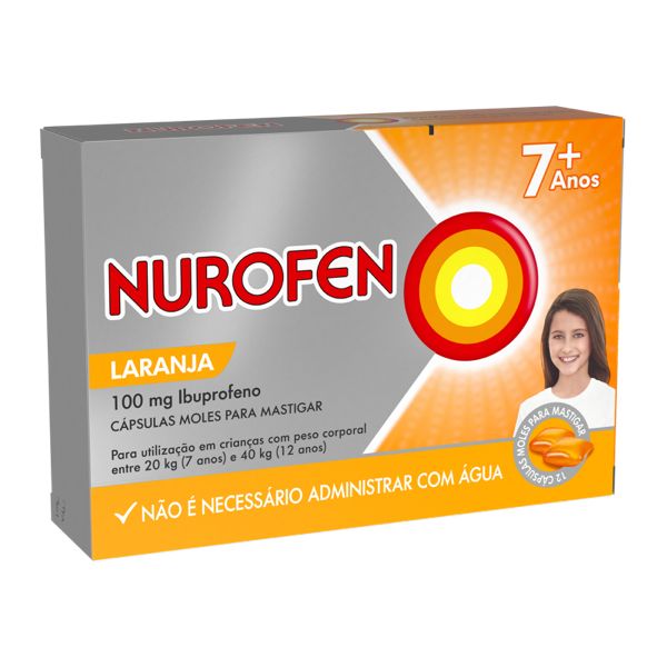 Nurofen 100mg 24 Cápsulas Moles para Mastigar