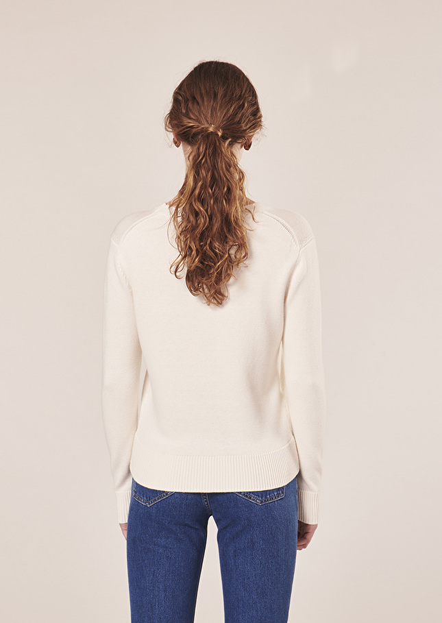 Pull Philaeécru en laine et coton