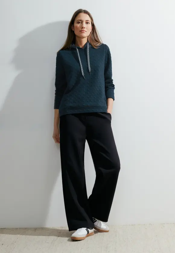 Sweatshirt mit Struktur - strong petrol blue