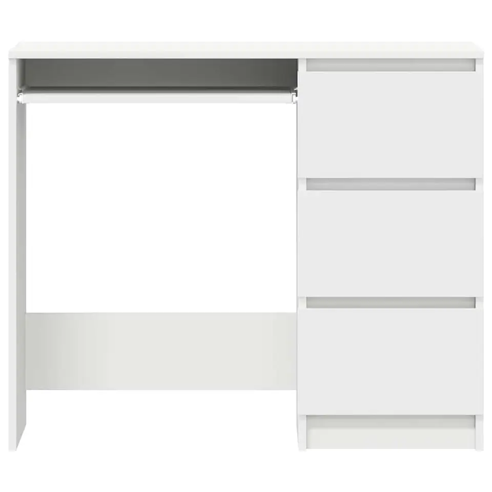 vidaXL - Bureau - Wit - Bewerkt hout