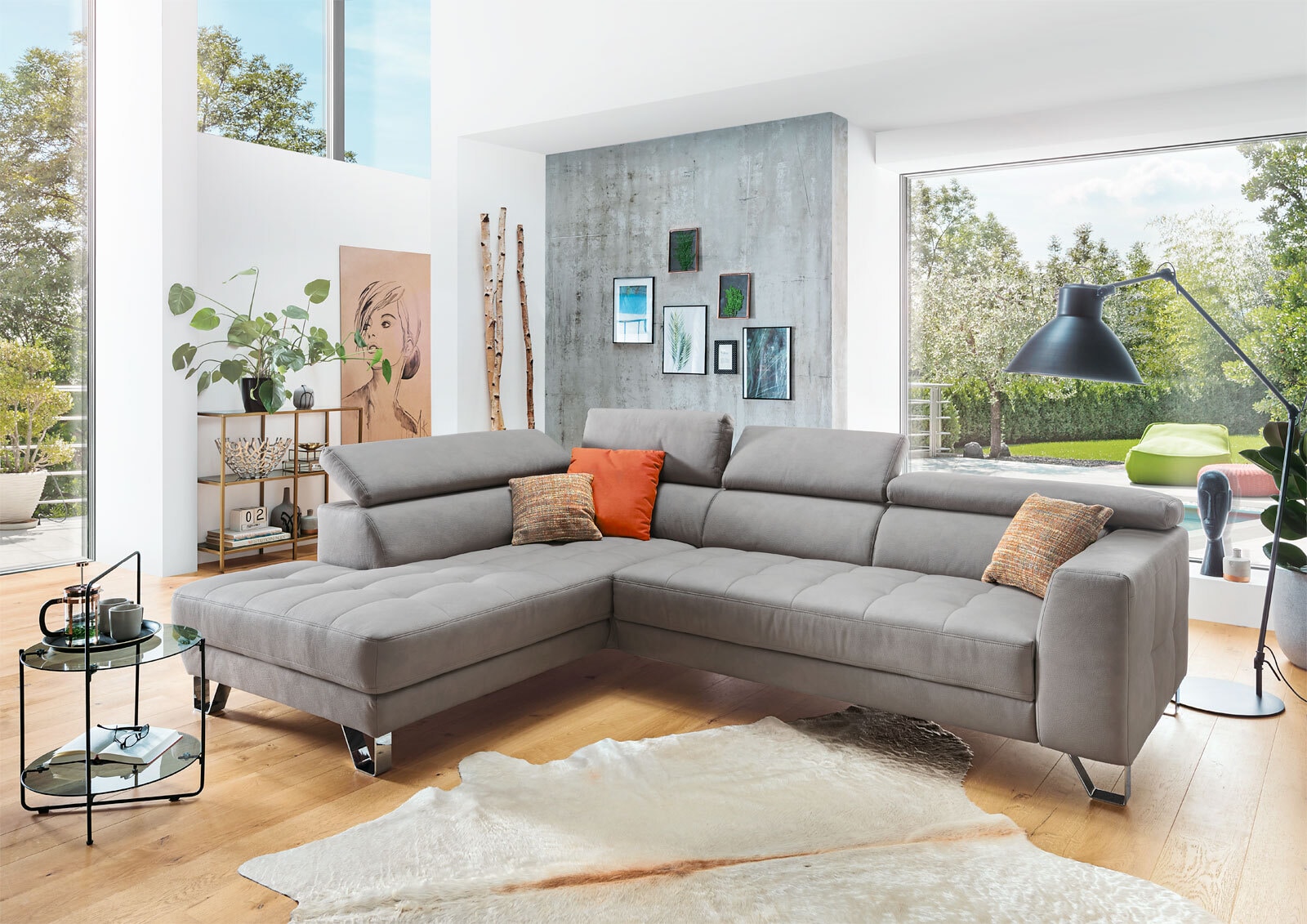 vito Ecksofa REEVE F 220 x 293 cm grey