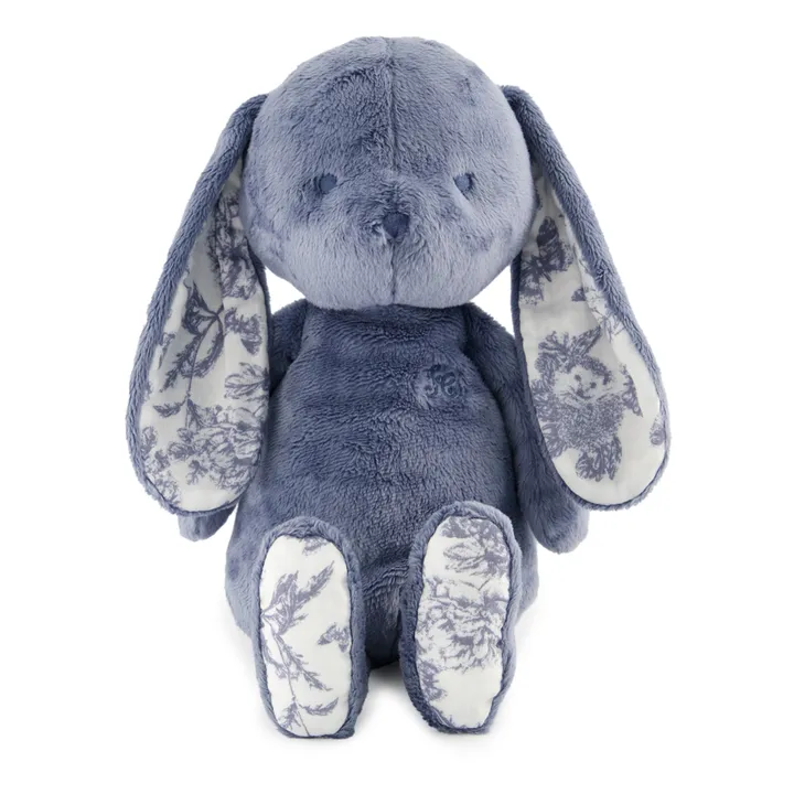 Tartine et Chocolat Peluche Augustin le lapin Toile de Jouy | Bleu