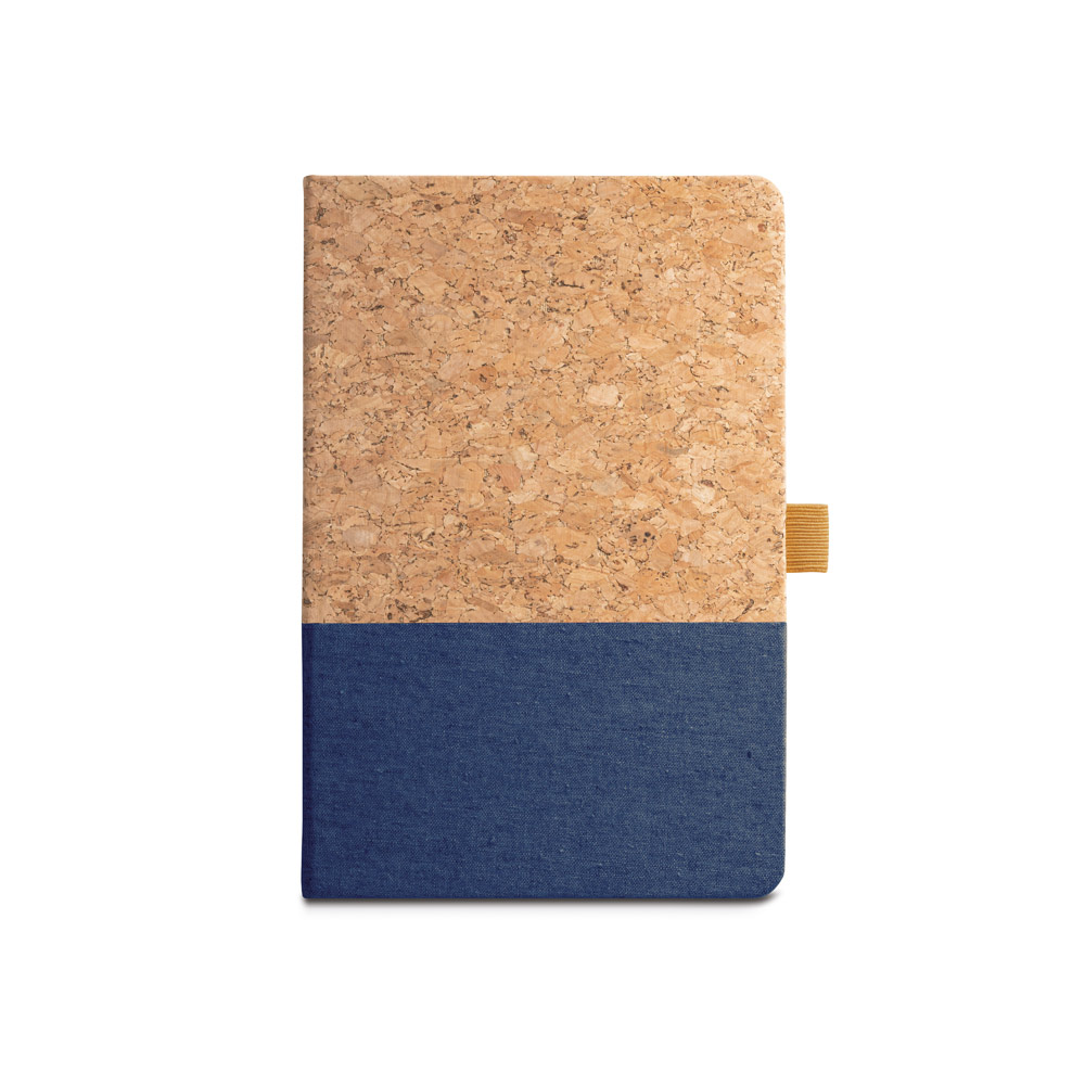 hi!dea 93277 - Bloc-notes A5 en liège et lin avec pages lignées
