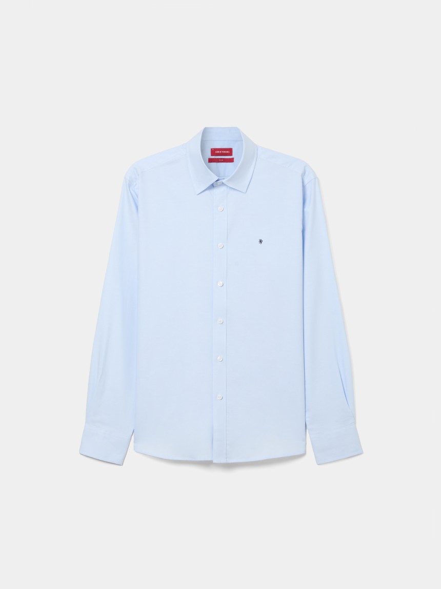 Camisa clássica slim fit em algodão