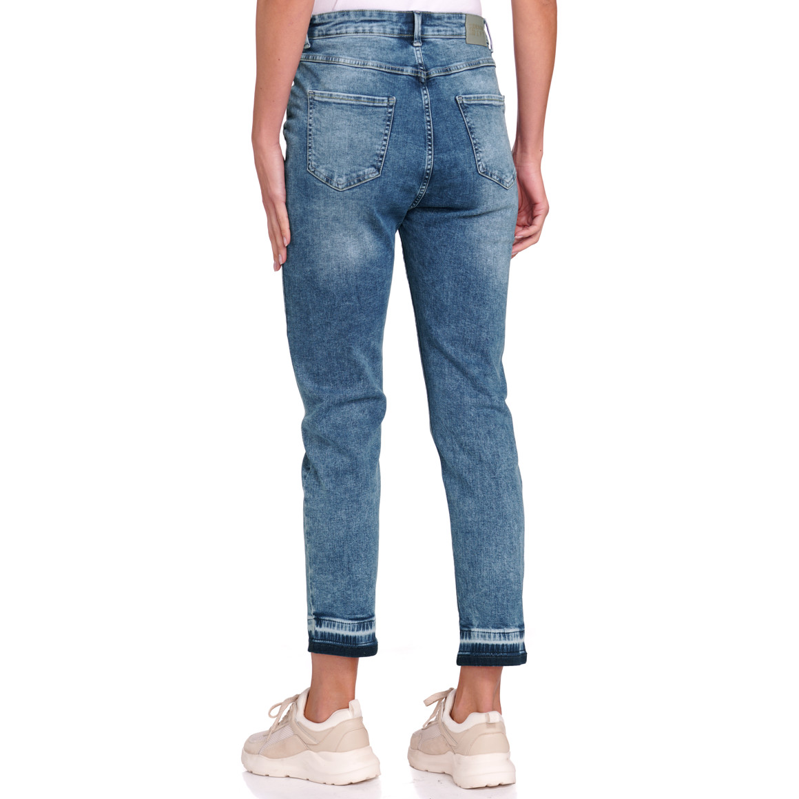 Gina Benotti Damen Straight-Jeans miz Used-Waschung blau