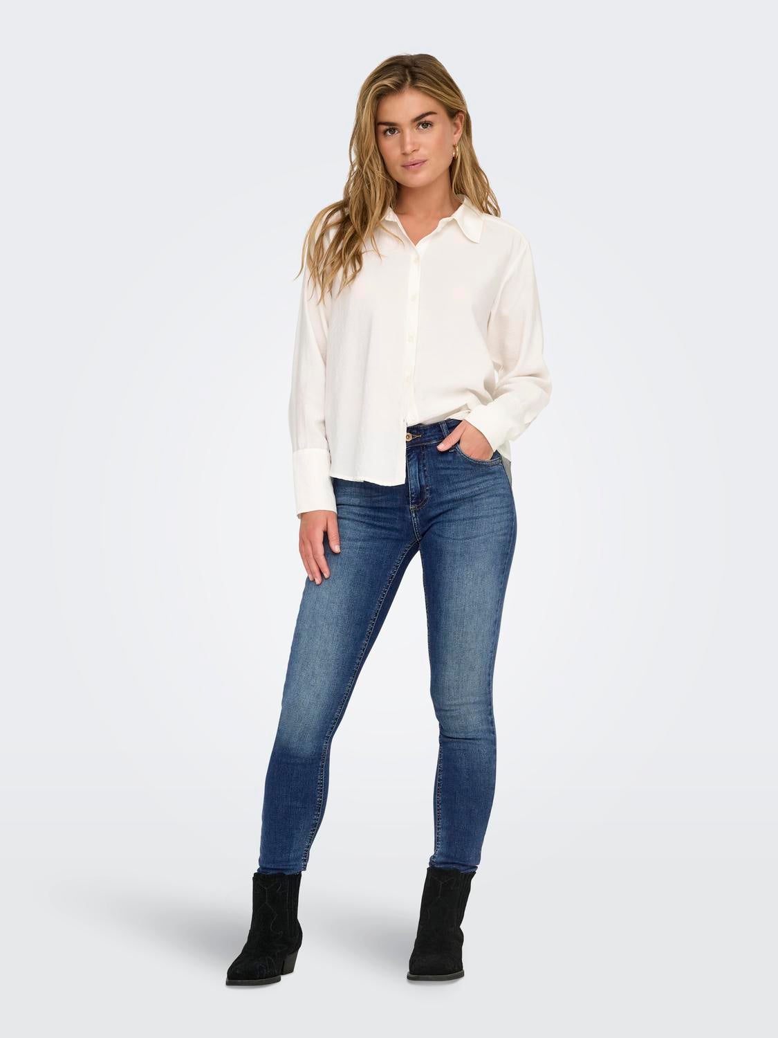 ONLBLUSH Mittlere Taille Skinny Fit Jeans Medium Blue Denim