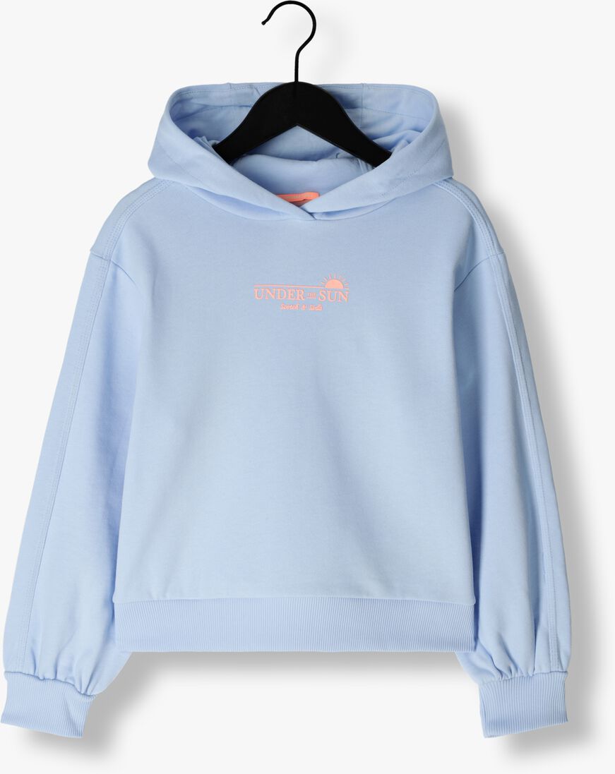 SCOTCH & SODA lichtblauwe scotch & soda sweater organic cotton hoodie