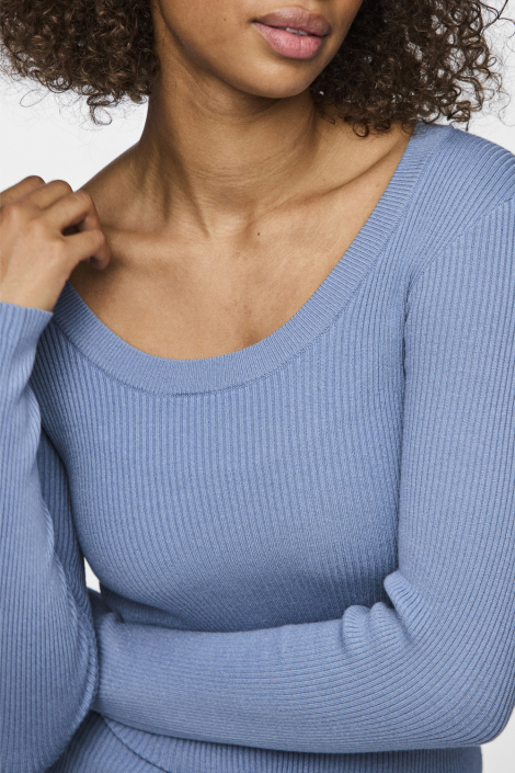 Pieces blauwe dames trui