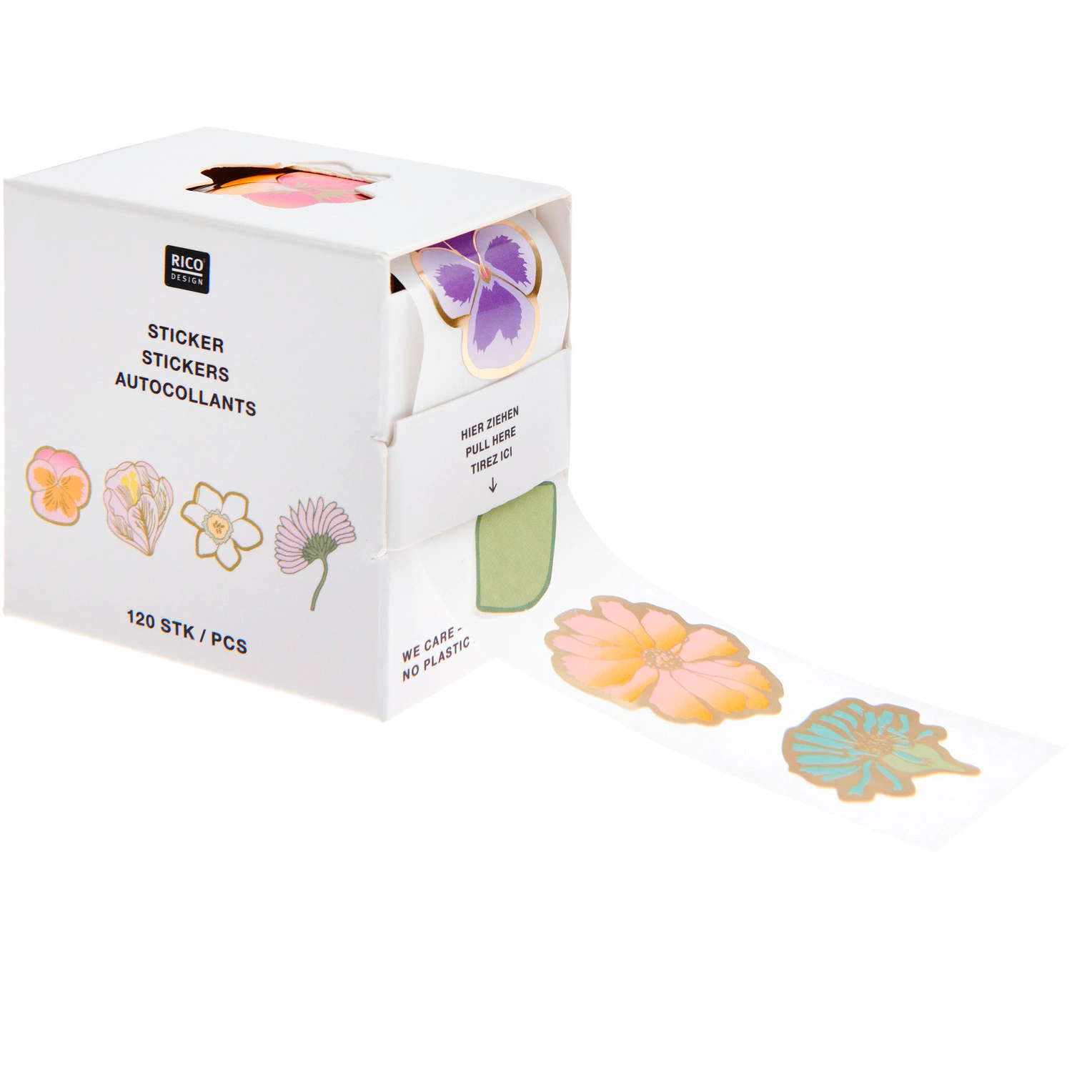 Mini-Sticker FUTSCHIKATO STIEFMÜTTERCHEN 120-teilig