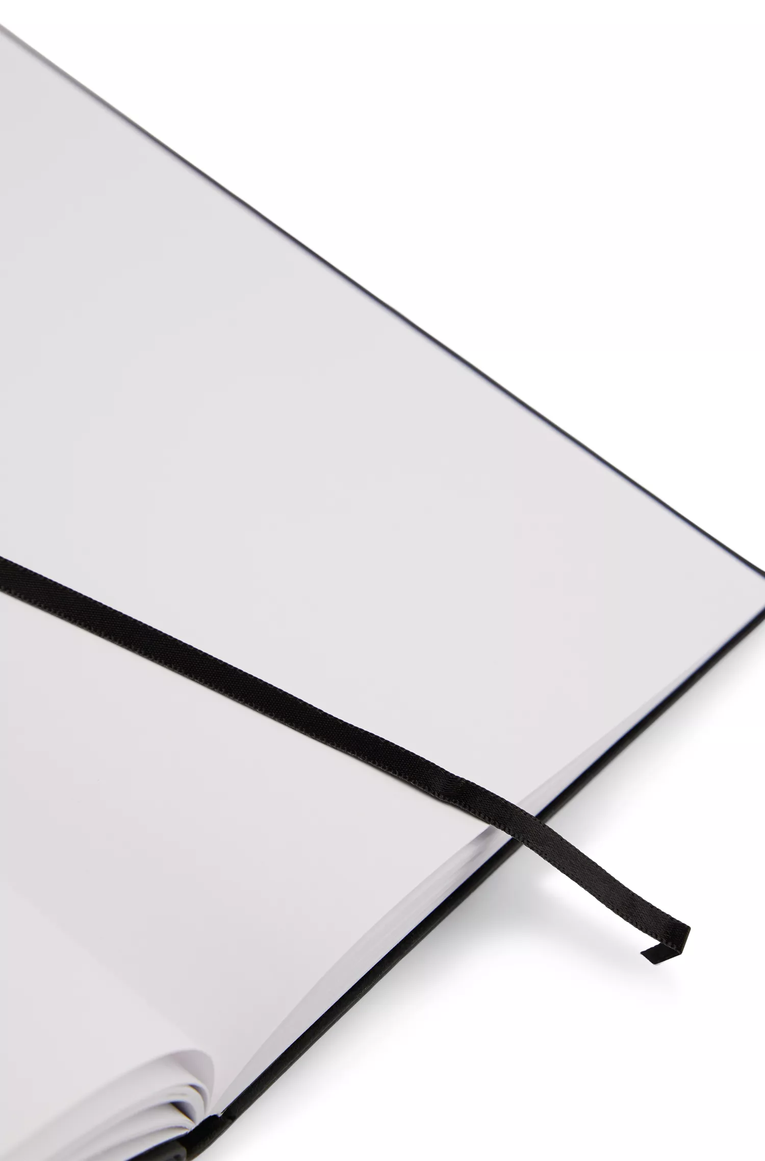 Bloco de notas BOSS Black-A5 em couro sintético preto