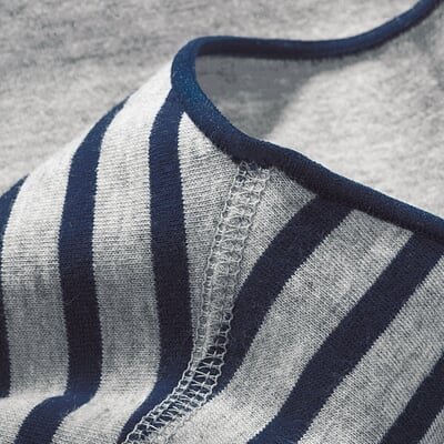 Streifen-Shirt, Hellgrau