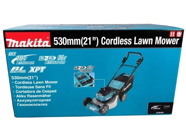 Makita DLM530Z - Græsslåmaskine - ledningfri - intet batteri - 2300/2800 opm - 53 cm - 39.3 kg - SOLO