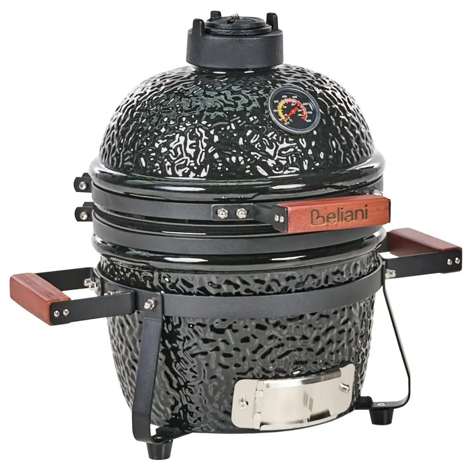 KAMADO - Mini houtskoolgrill - Zwart - Keramiek