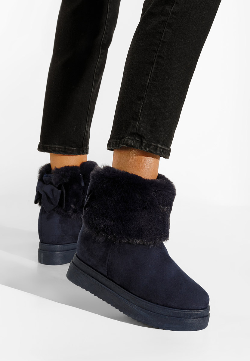 Bottes fourrées femmes marine Michi