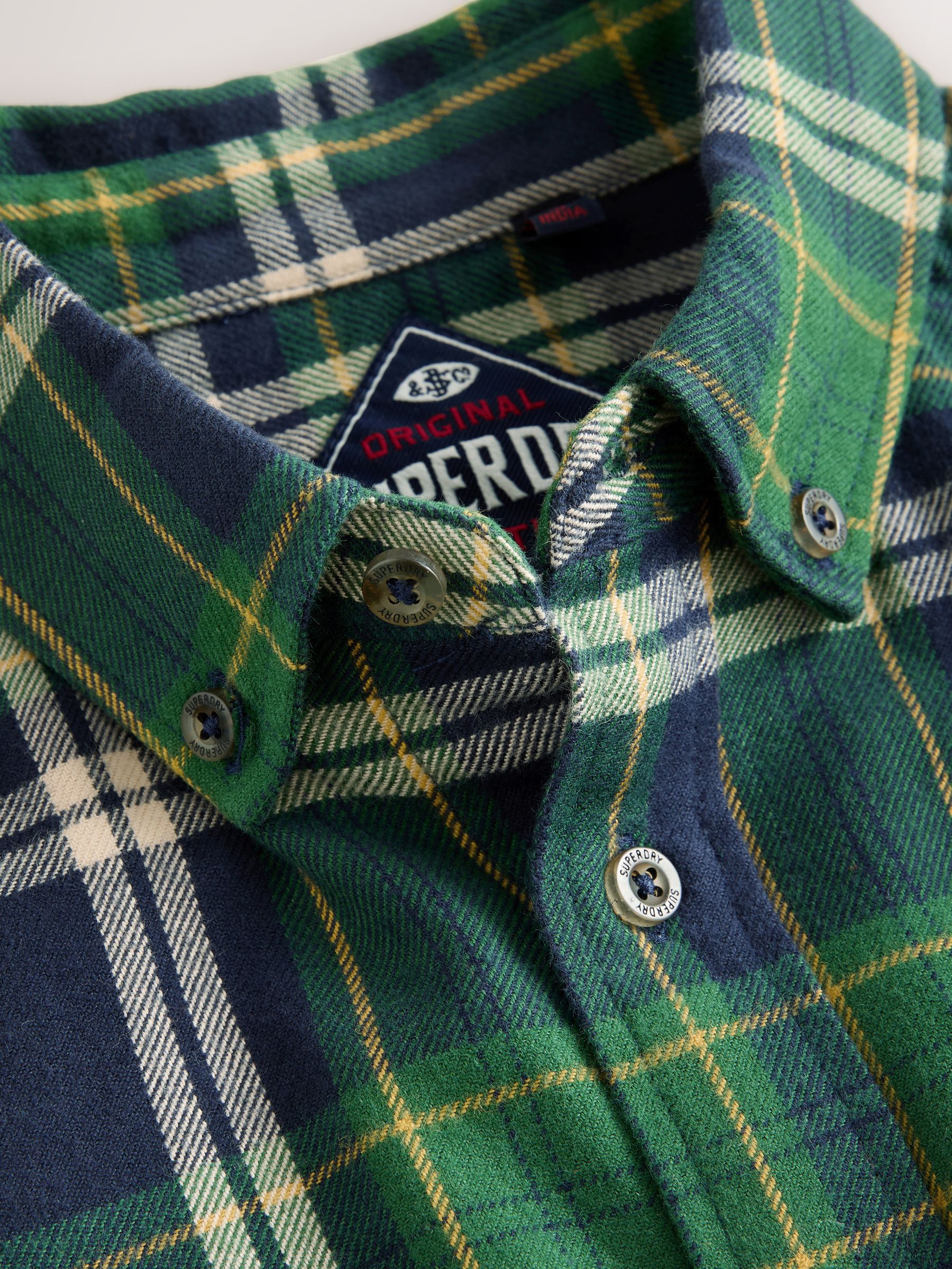 Groen - Geruit Superdry hemd