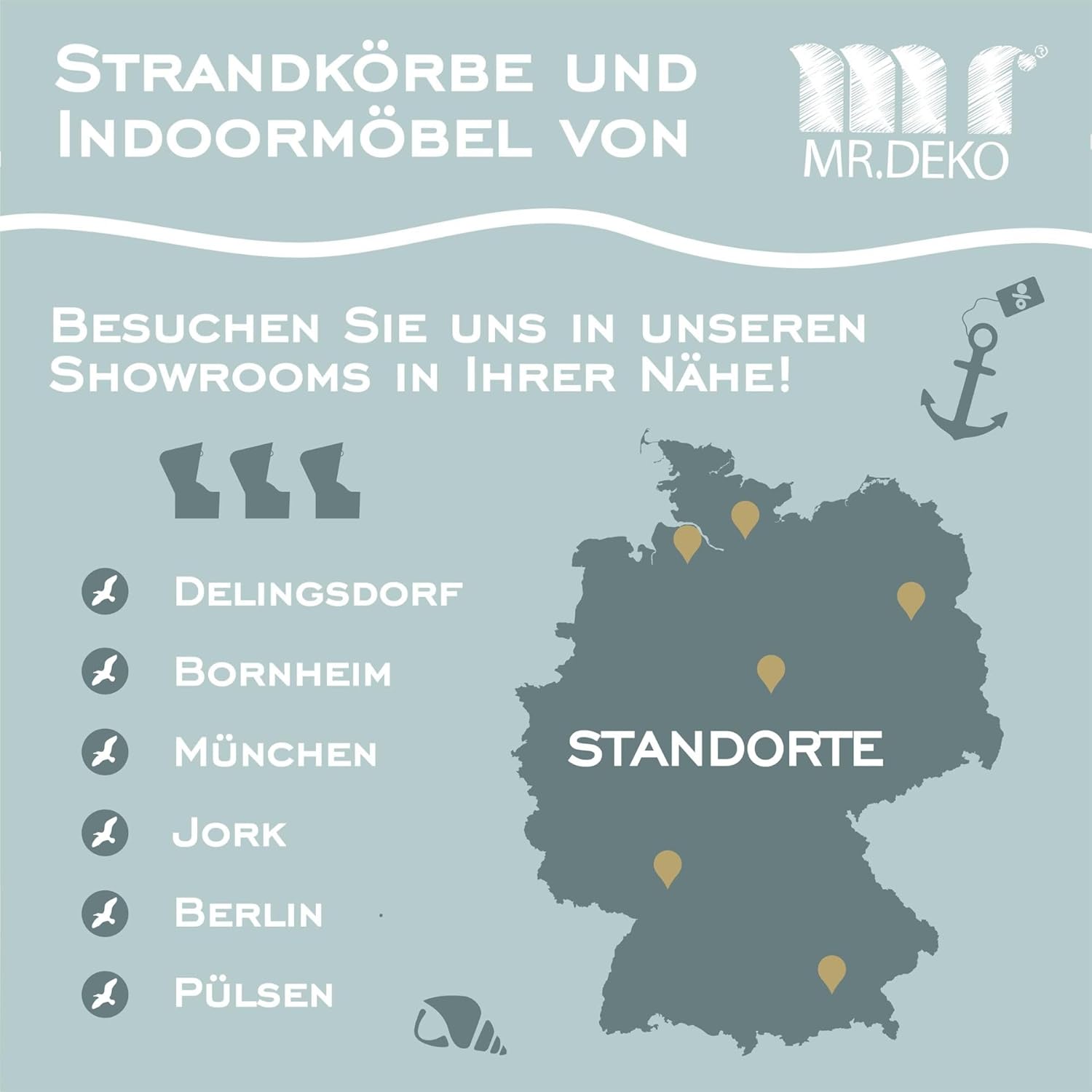 Strandkorb Ostsee Wacholder PE Schwarz (Dessin Royal Grau) | 2 Sitzer-Strandkorb wetterfest | Volllieger Hartholz Zweisitzer | Strandkörbe Balkon | Beach Chair Garten