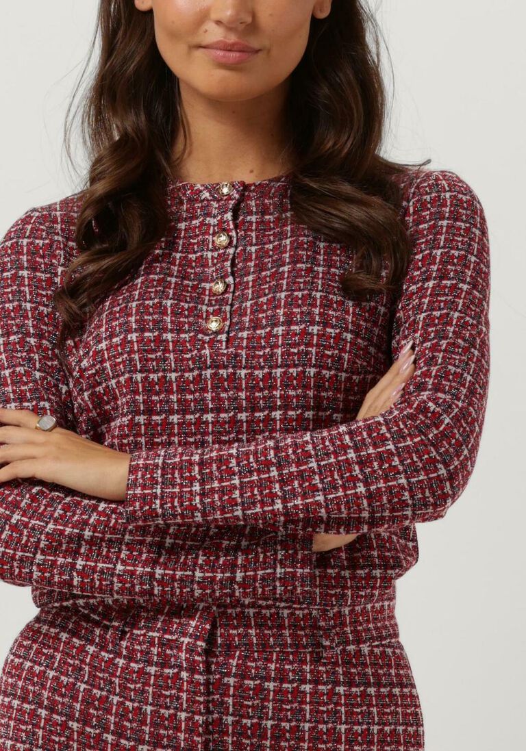 VANILIA rode vanilia  tartan tweed longsleeve