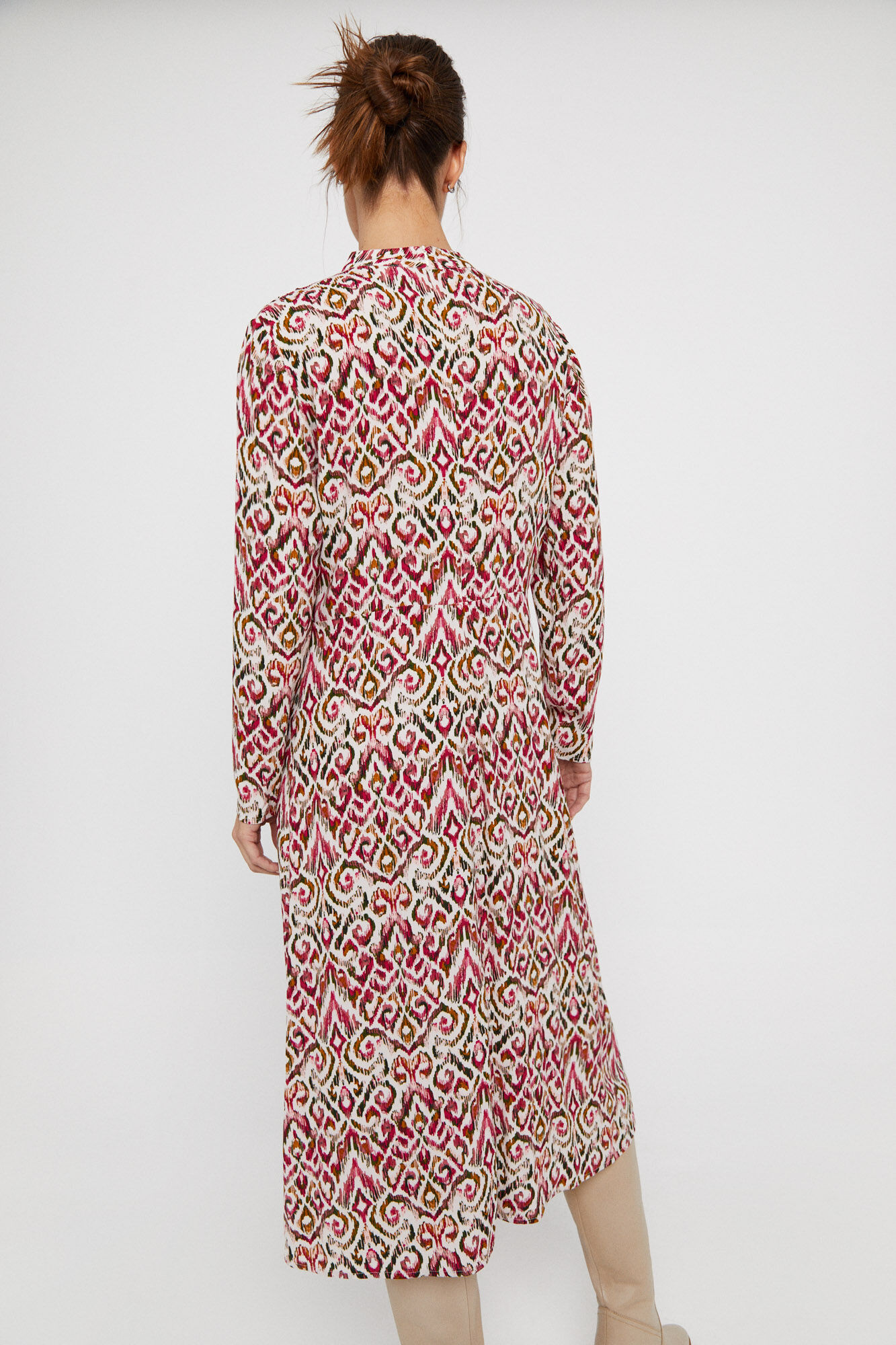 Vestido de malha sustentável - Estampa branca