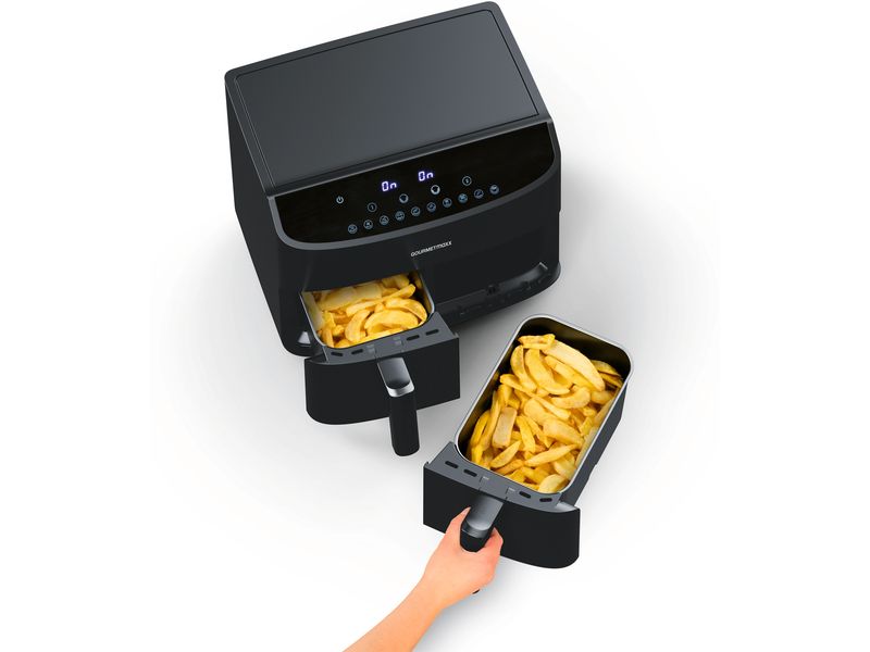 GOURMETmaxx Heissluft-Fritteuse 6 kg, Schwarz Vielseitiges Kochgerät mit Heissluft