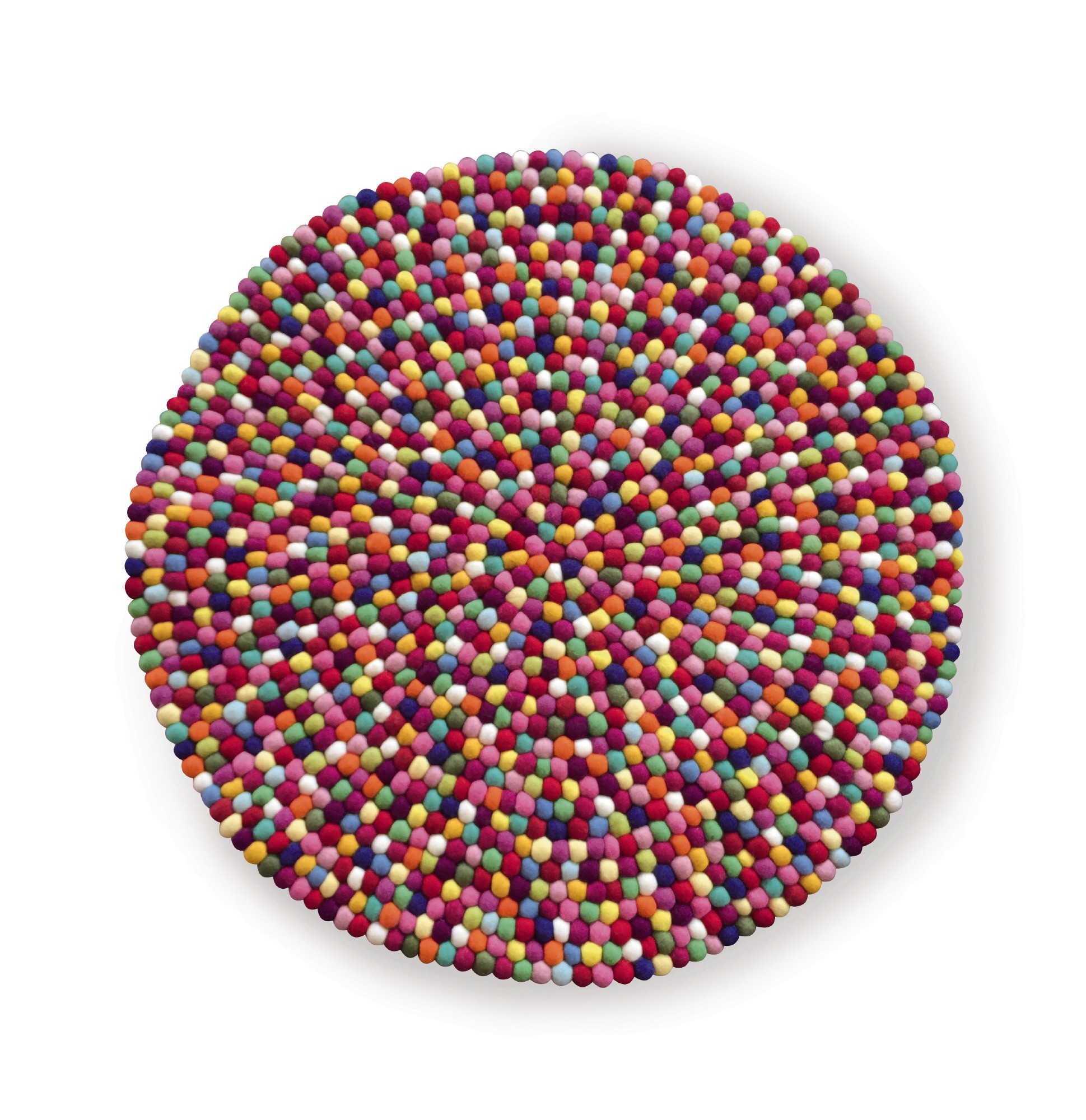Filz-Teppich 'Multi', multicolor, Ø 90 cm, 120 cm, 160 cm von fischer's lagerhaus