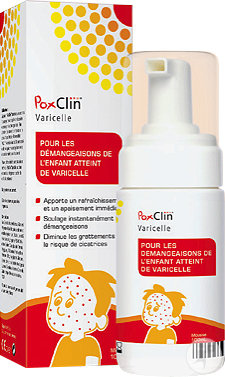 PoxClin Varicelle Mousse Rafraîchissante Flacon Pompe 100ml