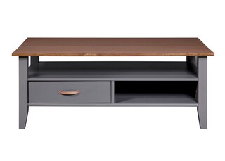 Couchtisch Niclas Massivholz grau/braun 115x45x60 cm