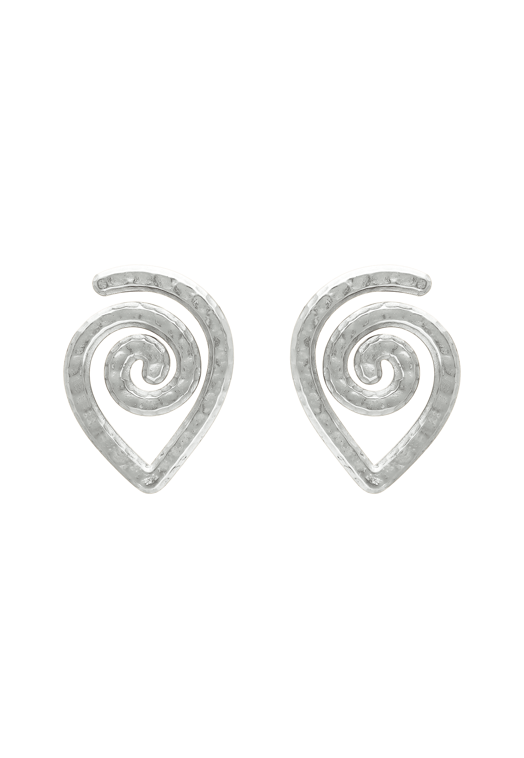 Boucles d'oreilles spiral argentées | Argent