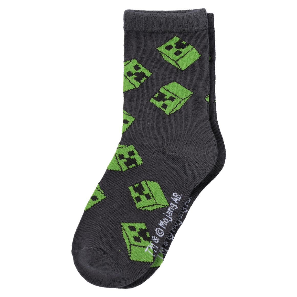 Topolino 3 Paar Minecraft Socken im Set dunkelgrau / grün / dunkelgrün