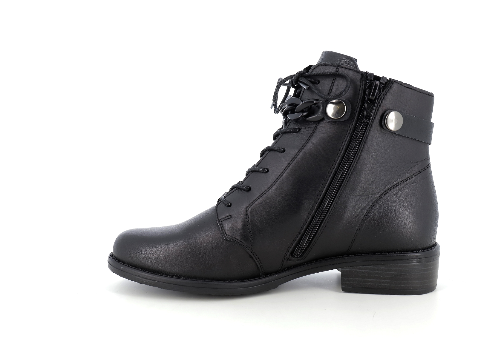 Remonte-D0F74 Matières combinées Noir