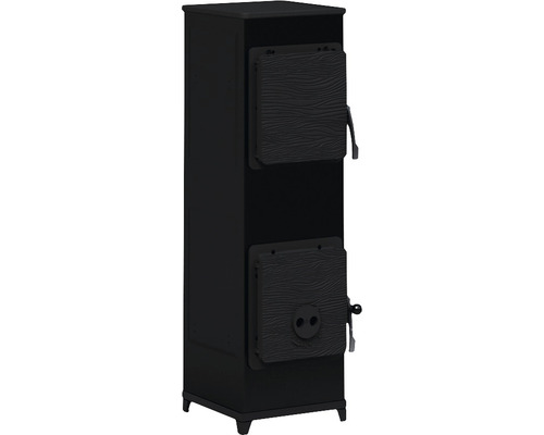 ACCENTE werkplaatskachel, zwarte behuizing, stalen bekleding, 6 kW