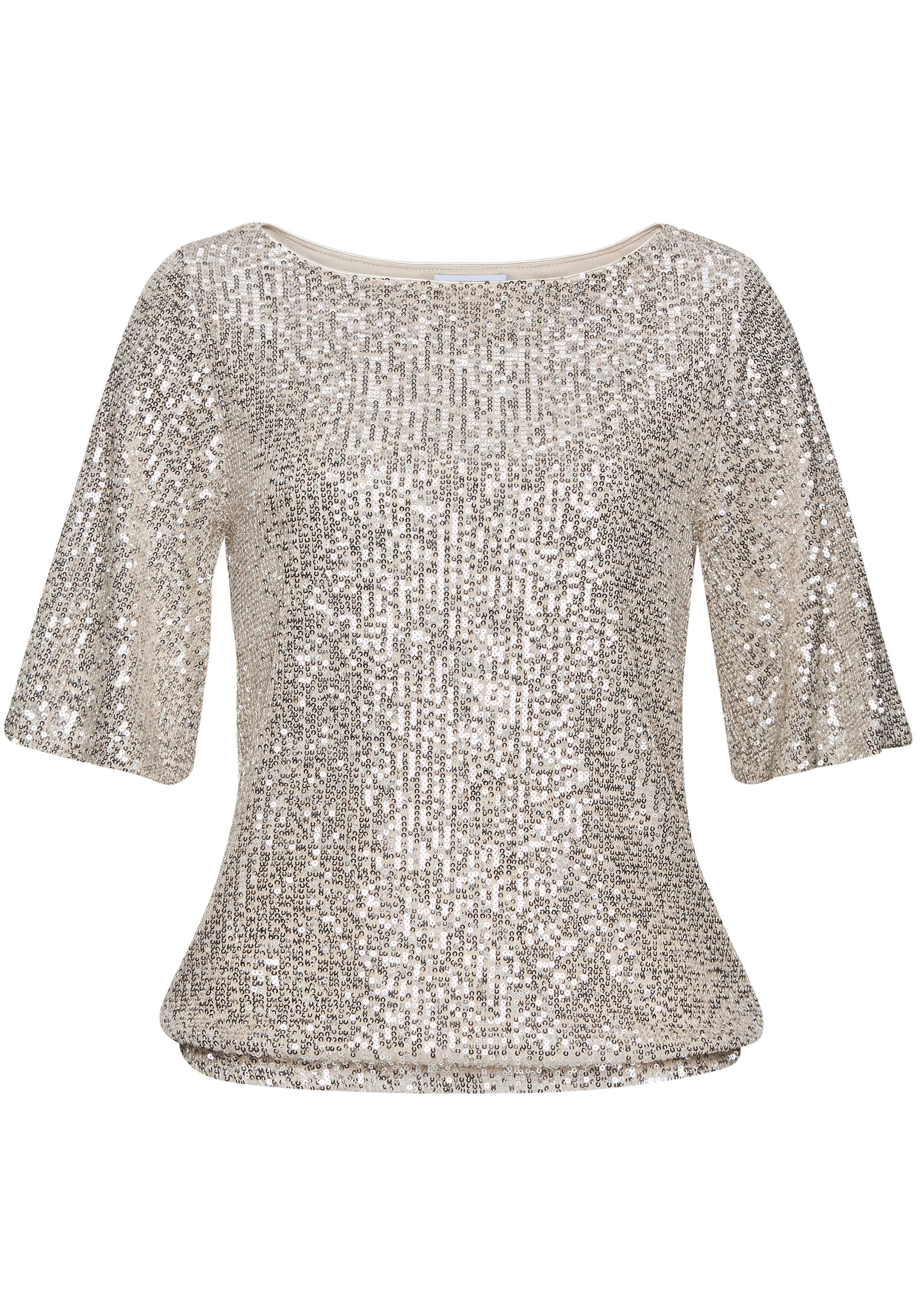 LASCANA Paillettenshirt , mit weiten Ärmeln, festliches Glitzershirt, Partyshirt
