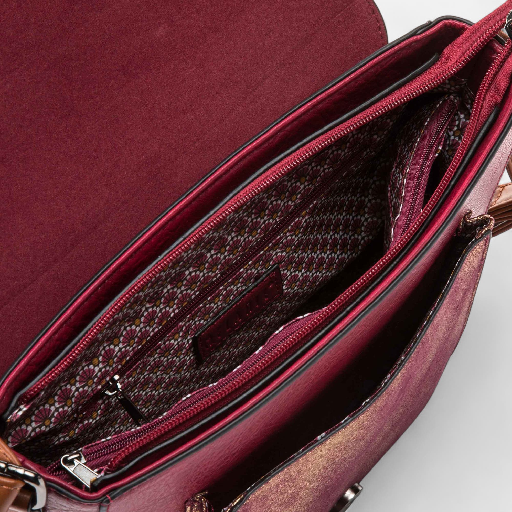 Sac bandoulière bordeaux