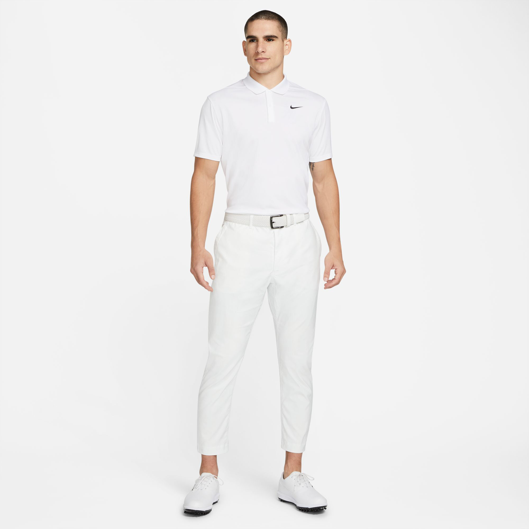 Nike Dri-Fit Polo Hommes - Blanc